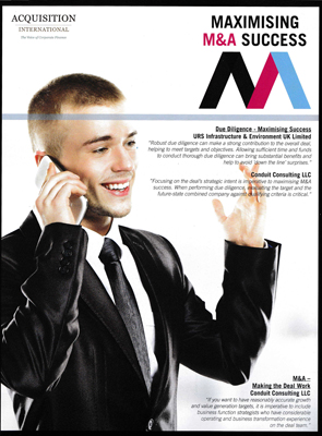 Acquisitions International magazine 2014 Q1 Review edition features “M&A: Making the Deal Work” article by Conduit Consulting founder and Managing Director Jillian Alexander